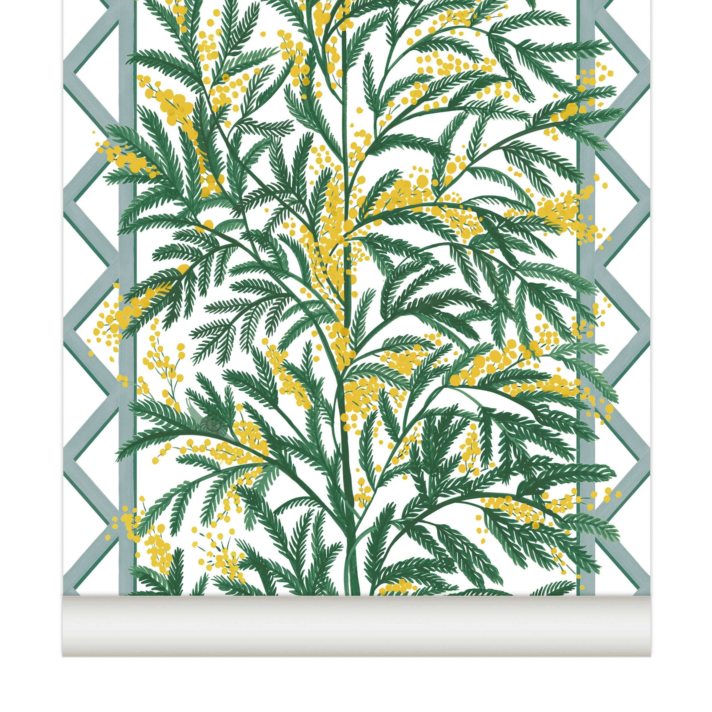 Papier peint MIMOSAS coloris Céladon
