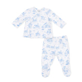 Puppy Toile Blue - Take Me Home Set with Convertible Pant