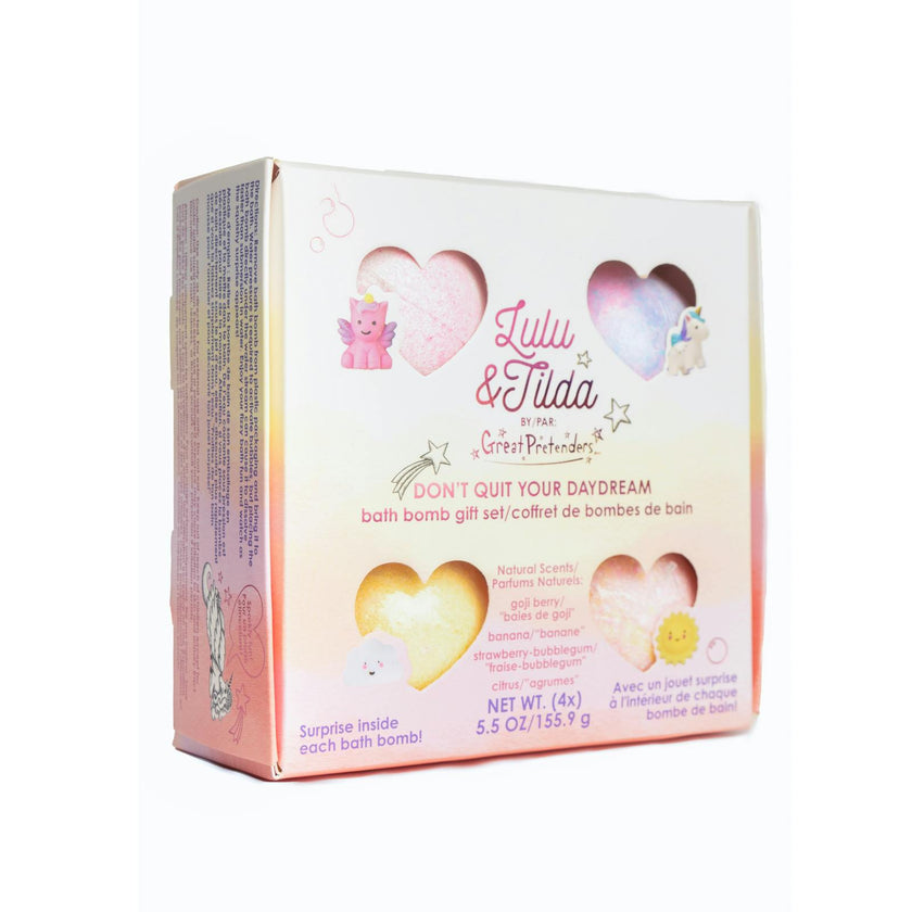 Don't Quit Your Day Dream Bath Bomb Box Set, with Surprise Squishie Inside