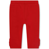 Red Ruffle Knit Trousers
