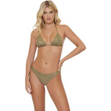 Women'S Euphoria Basic Ruched Swisuit Bottoms, Metallic