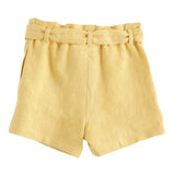 Belt-Tie Linen Shorts