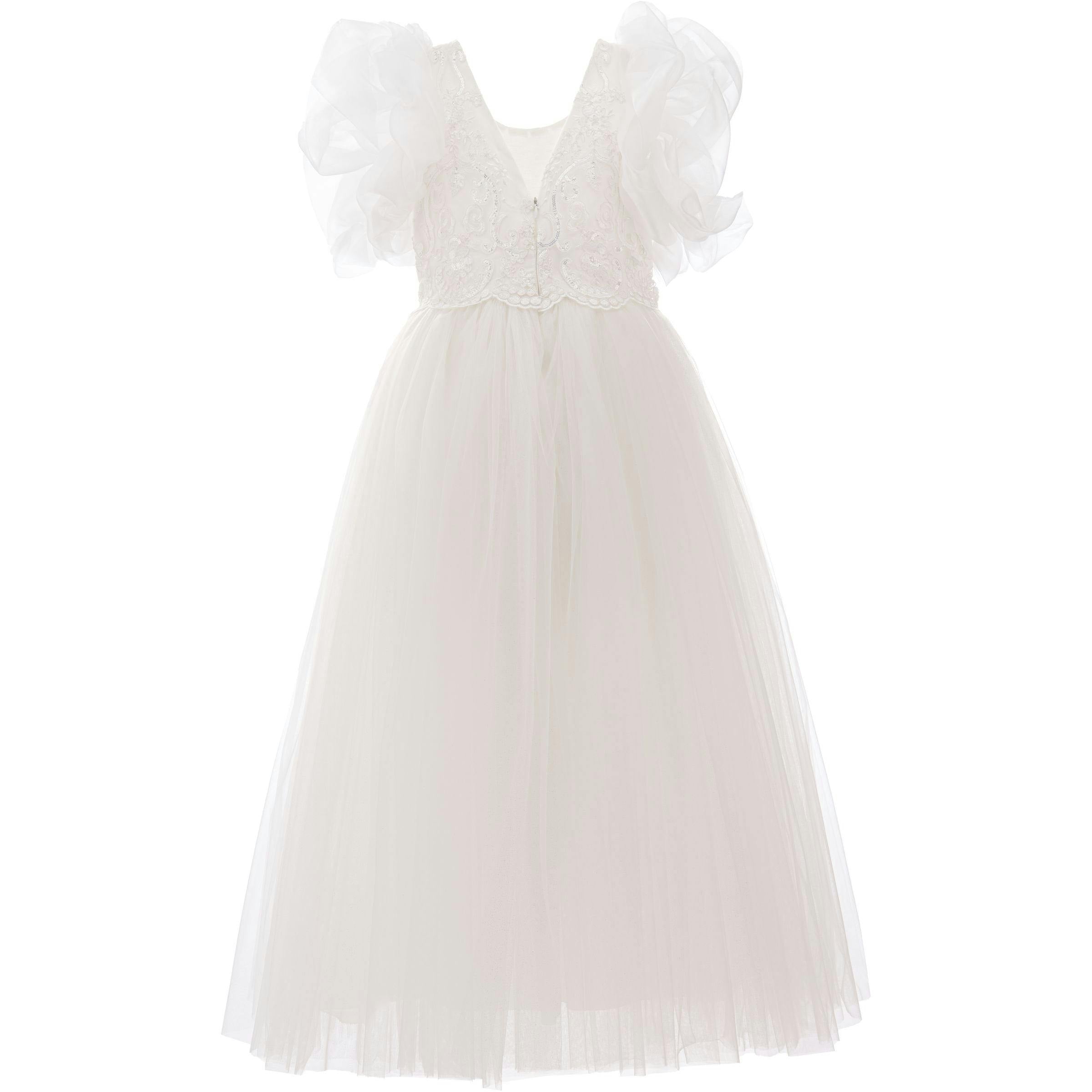 Off White Montclair Embroidered Dress
