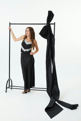 Joey Black Satin Maxi Skirt