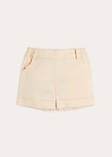 Elasticated Waist Shorts in Cream (12mths-4yrs)