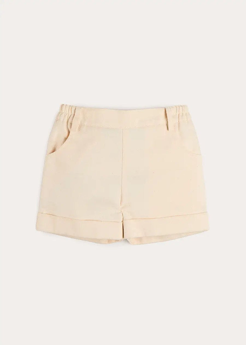 Elasticated Waist Shorts in Cream (12mths-4yrs)