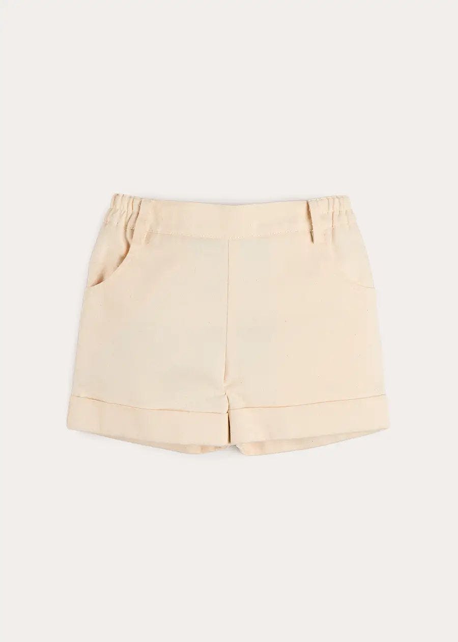Elasticated Waist Shorts in Cream (12mths-4yrs)