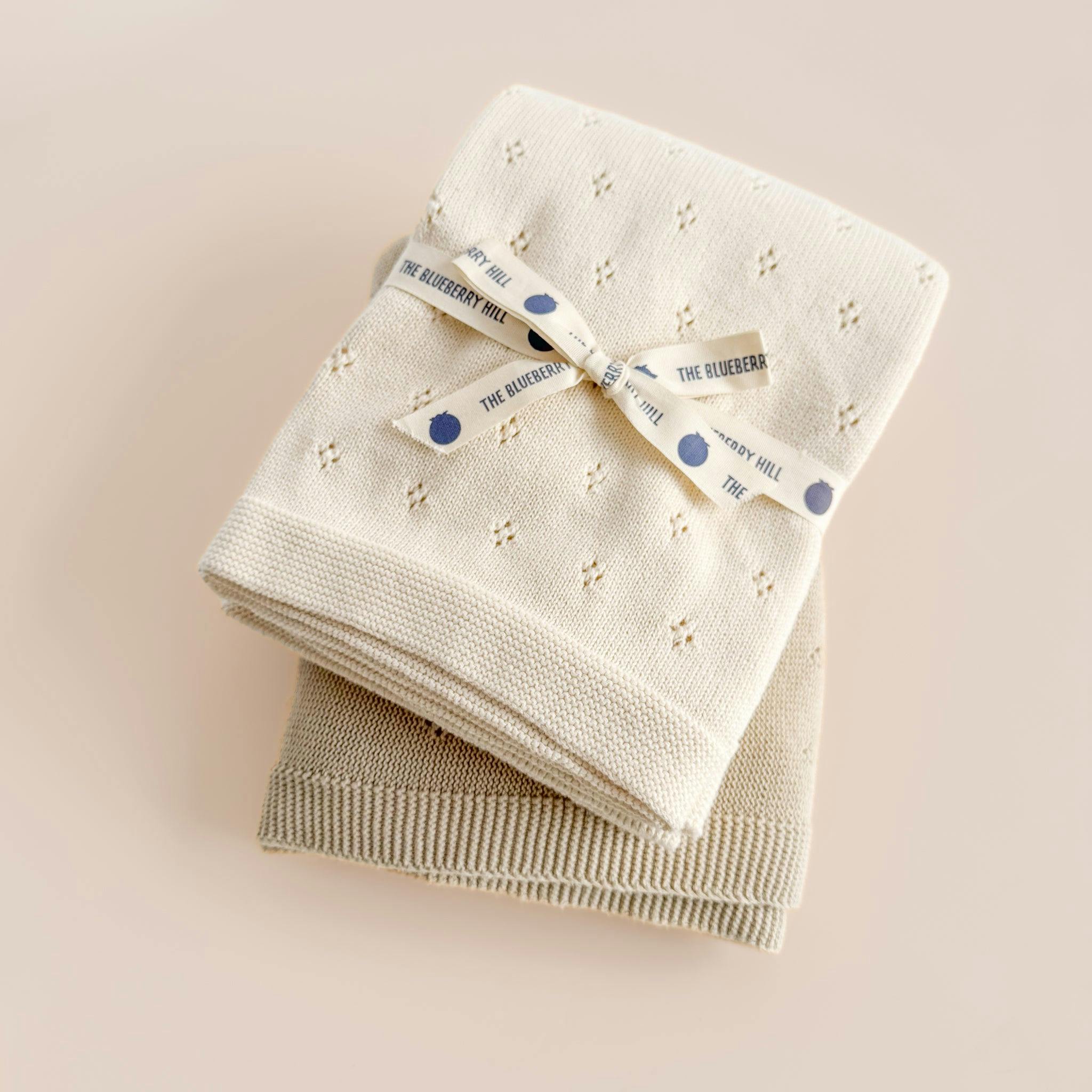 Heirloom Pique Blanket, Birch | Organic Cotton