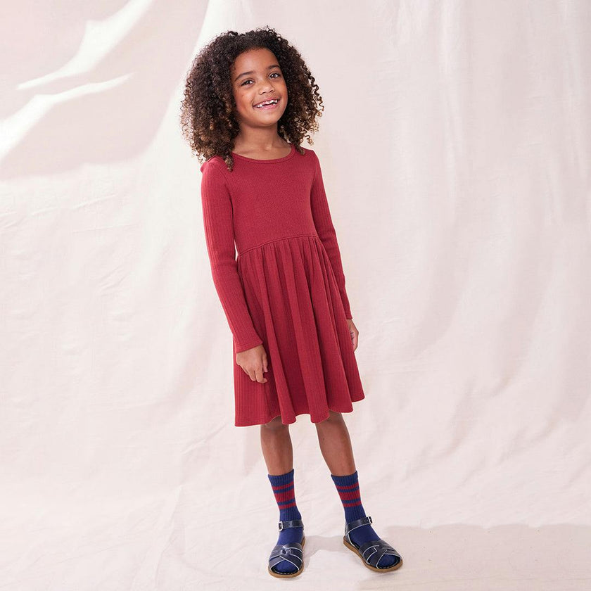 Sunny Long Sleeve Rib Dress