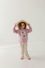 Girls Flare Pants in Meadow Bloom