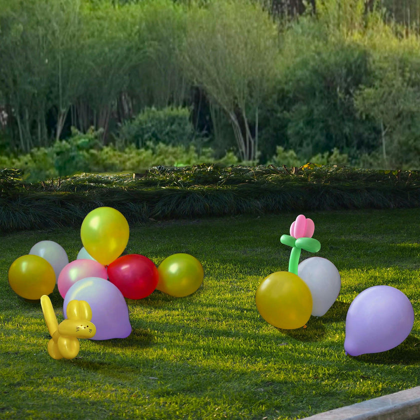 Trimate 100-Pack Long Balloons with Pump - Twisting & Modeling Fun Activity Kit
