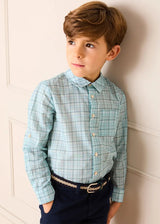 George Check Long Sleeve Shirt in Blue (12mths- 10yrs)