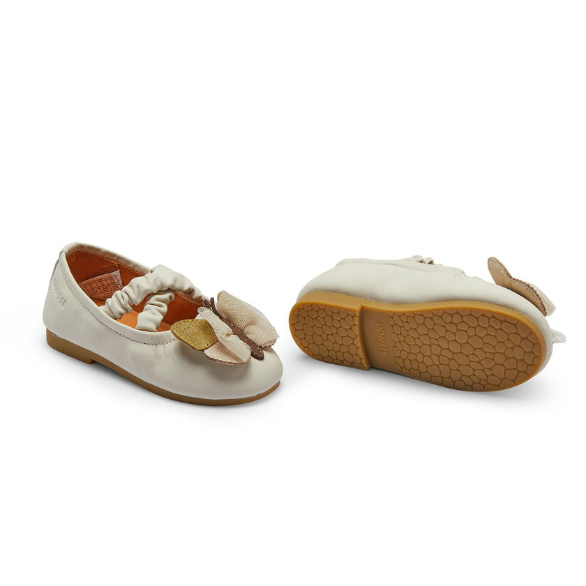 Mileni Ballerinas | Cream Sheep Leather