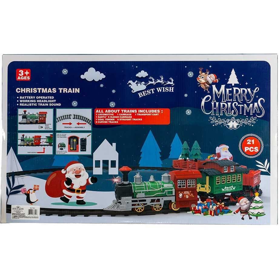 Battery Operated Musical Train with Tree and Santa Table Piece