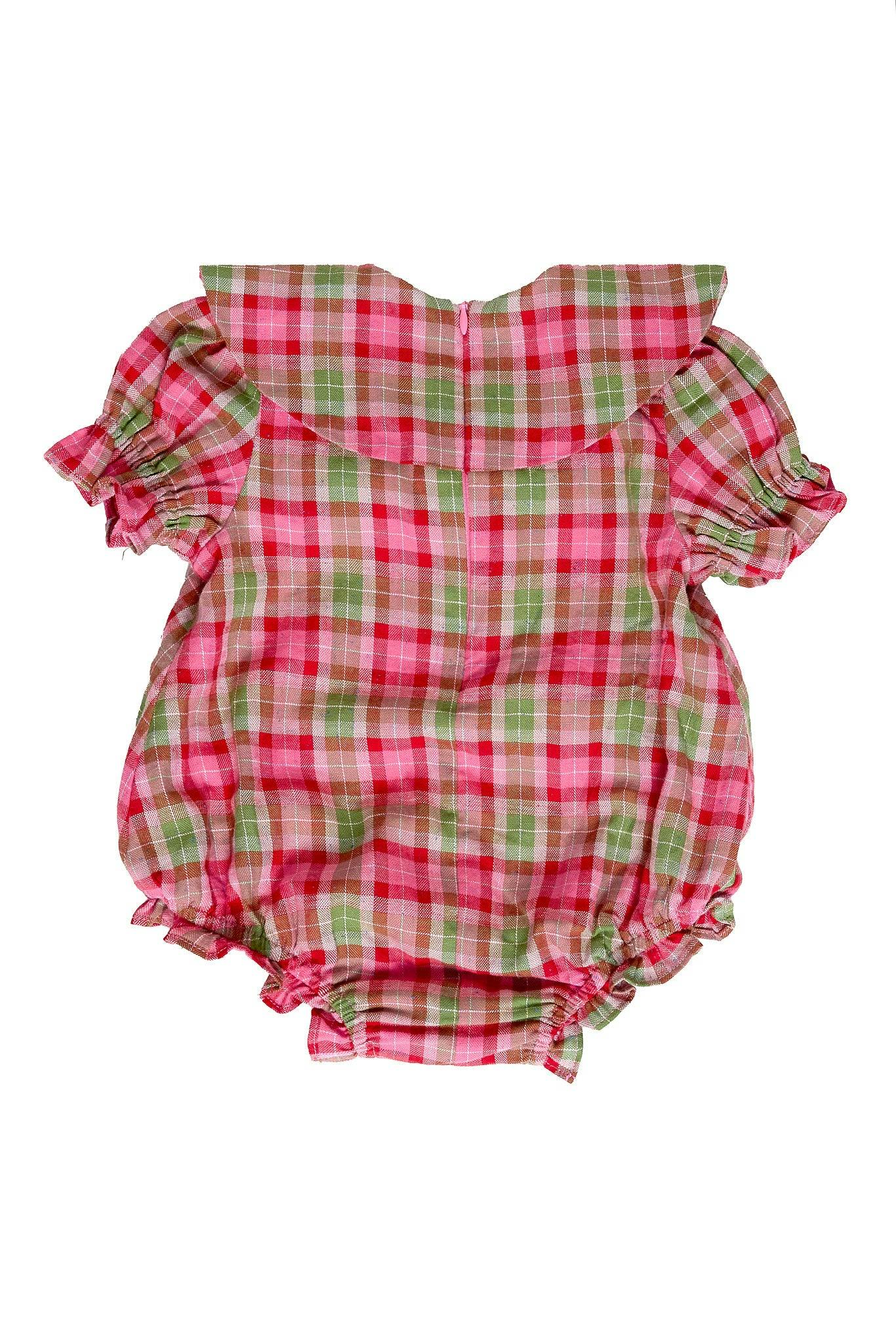 Baby Alice Romper in Rosewood Tartan