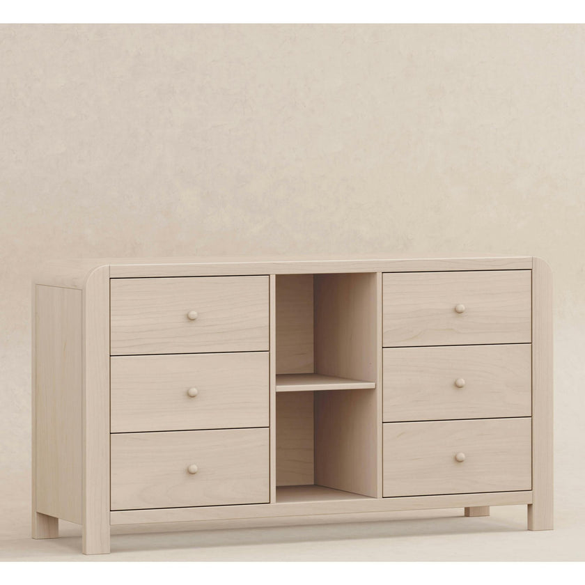 TipToe 6-Drawer Extra Wide Assembled Dresser with Cubbies (62")
