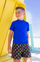 Dylan Boys Multicolor Lobster Print Board Shorts