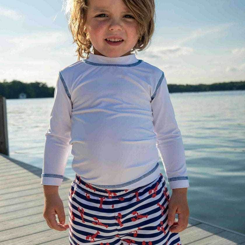 Lobster Print Swim Trunk