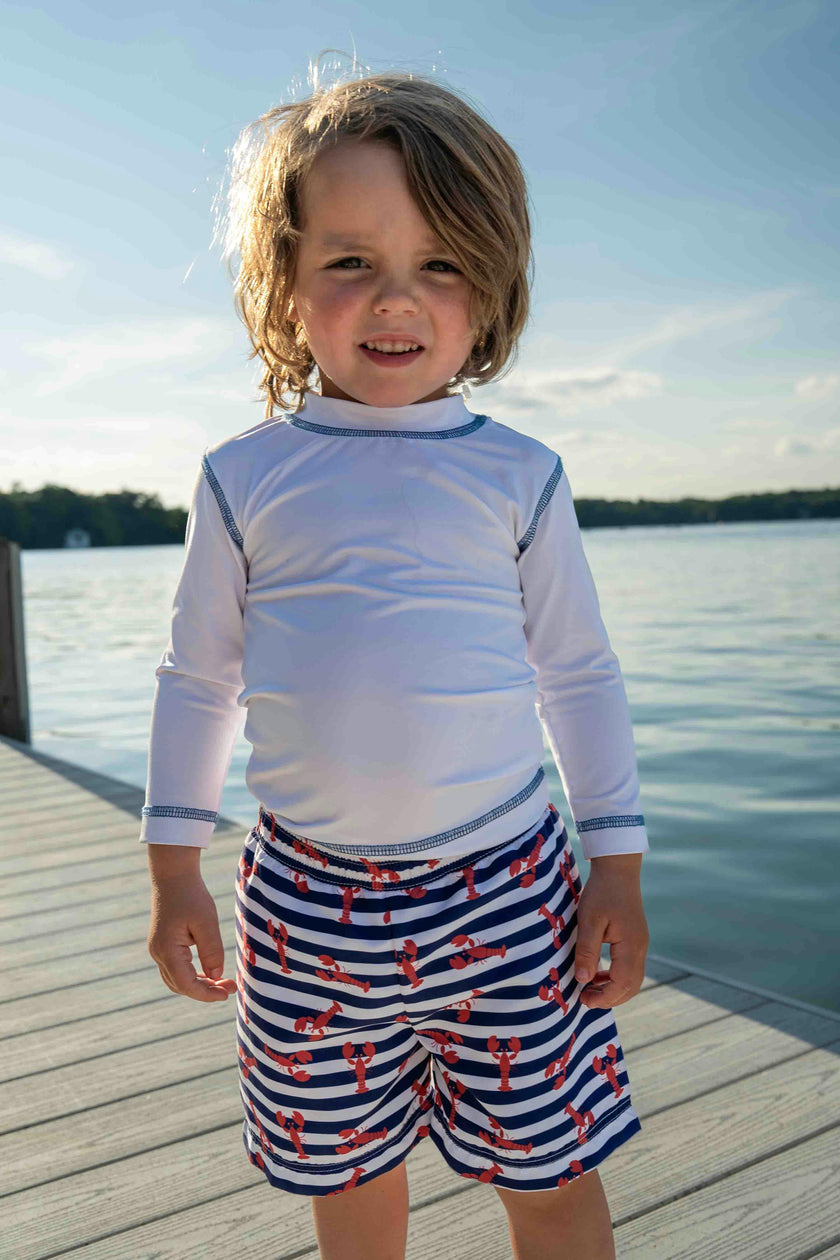 Lobster Print Swim Trunk