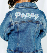 Custom Embroidered Applique Denim Jacket, Floral Multi