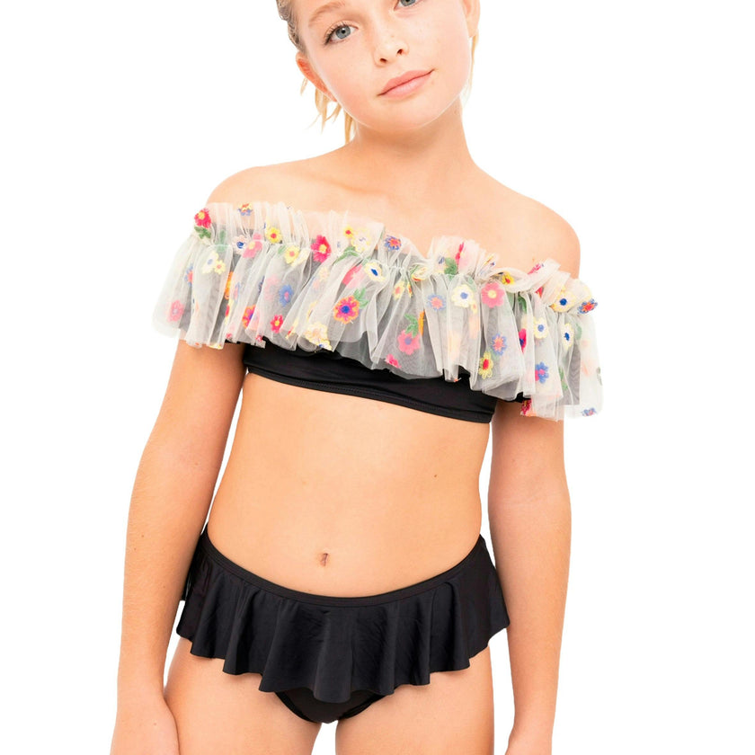 Floral Tulle Bikini