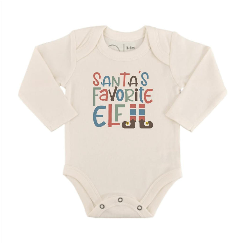 graphic bodysuit | santas favorite elf (long sleeve)