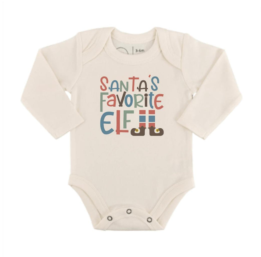 graphic bodysuit | santas favorite elf (long sleeve)