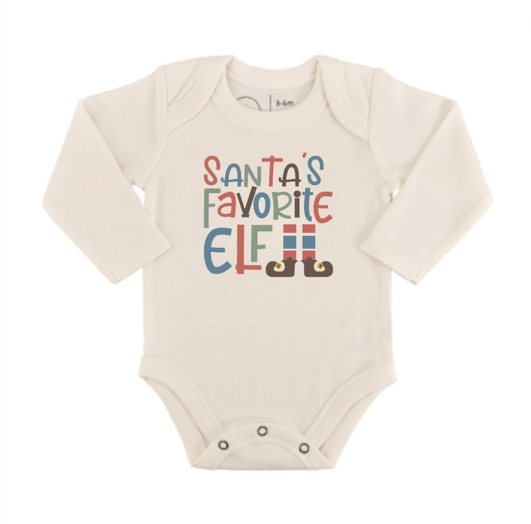 graphic bodysuit | santas favorite elf (long sleeve)