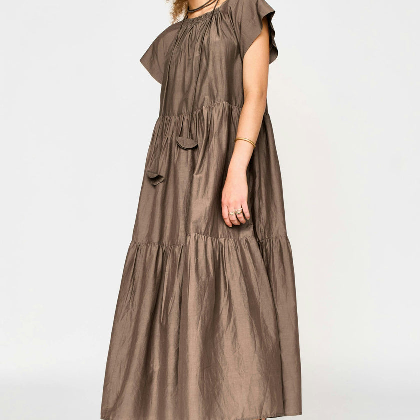 Vienna Maxi Dress in Walnut
