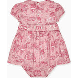 Nicky Hilton x La Coqueta Pink Toile de Jouy Theodora Baby Girl Hand-Smocked Set
