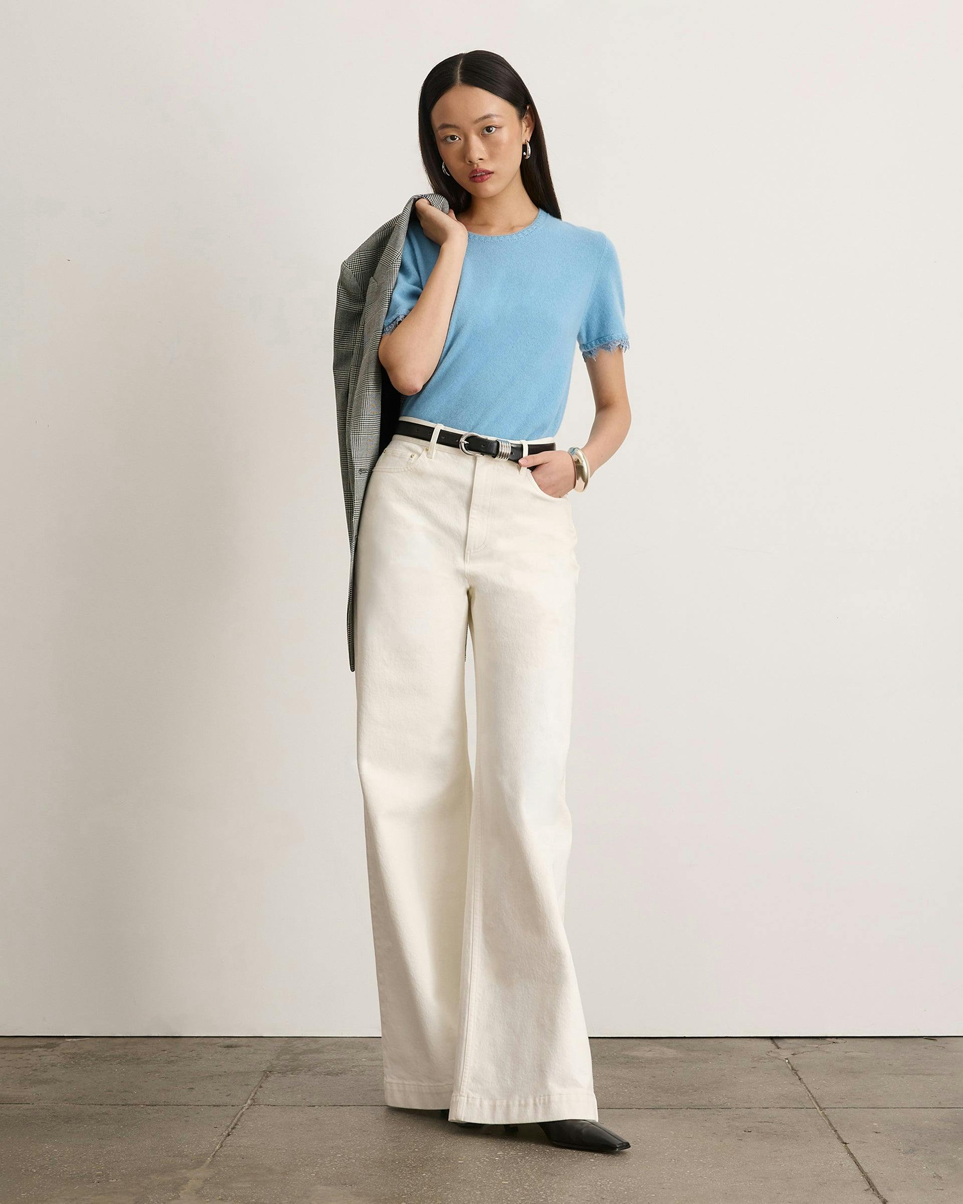 Dailey Cashmere Top with Lace