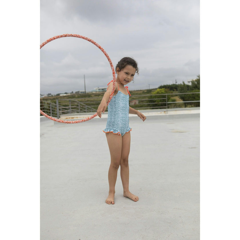 Stripes Smocked Swimsuit, Prints