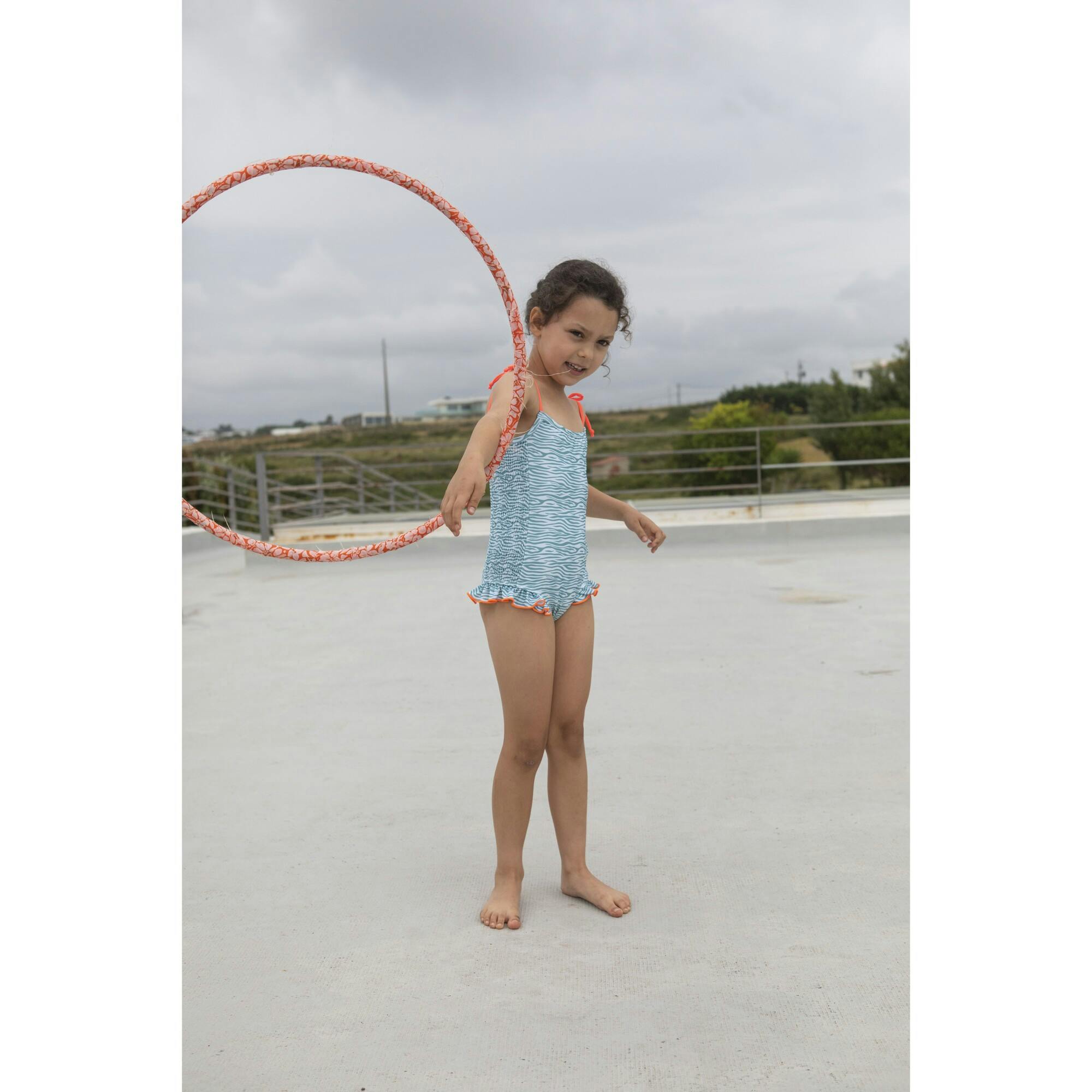 Stripes Smocked Swimsuit, Prints