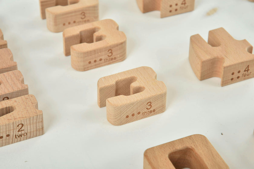 Avenlur Montessori Wooden Number Height Blocks – Self-Correcting Math Learning Set