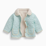 Reversible Recycled Borg Jacket - Blue & Ecru