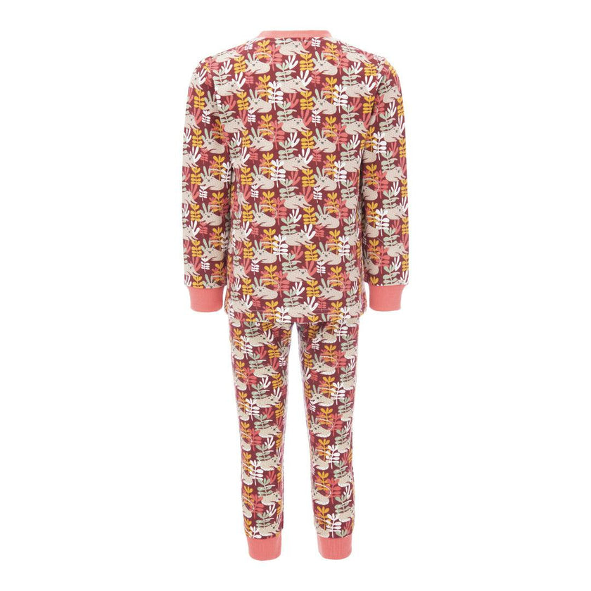 Orange Forest Leopard Print PJ Set