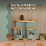 Babyletto Kids Nessa Nesting Play Table & Chair Set