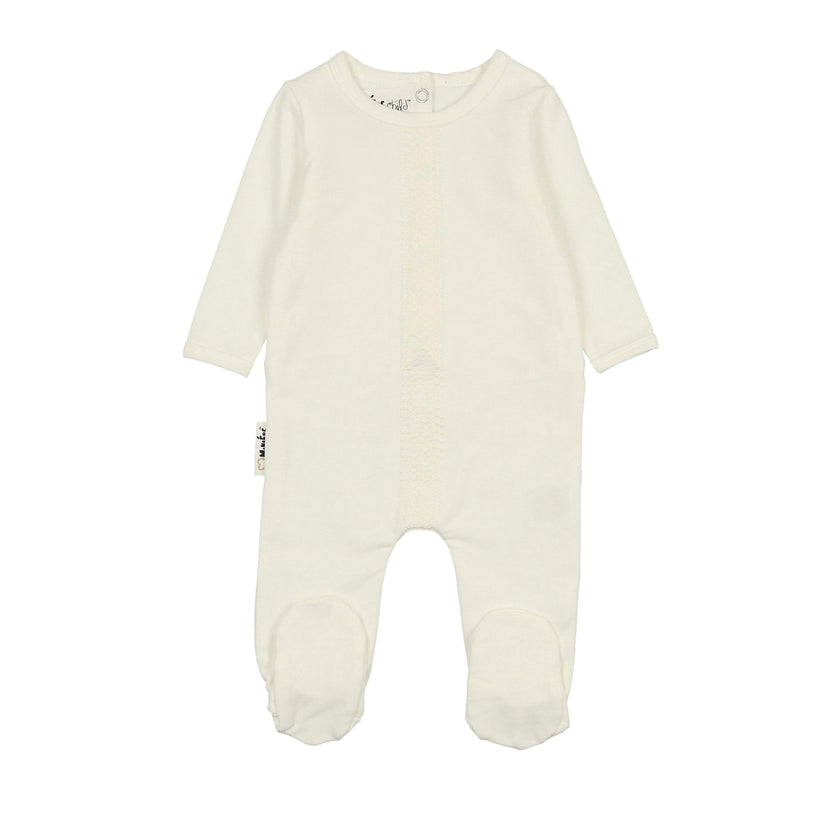 Elegant Embroidered Long Sleeve Footie