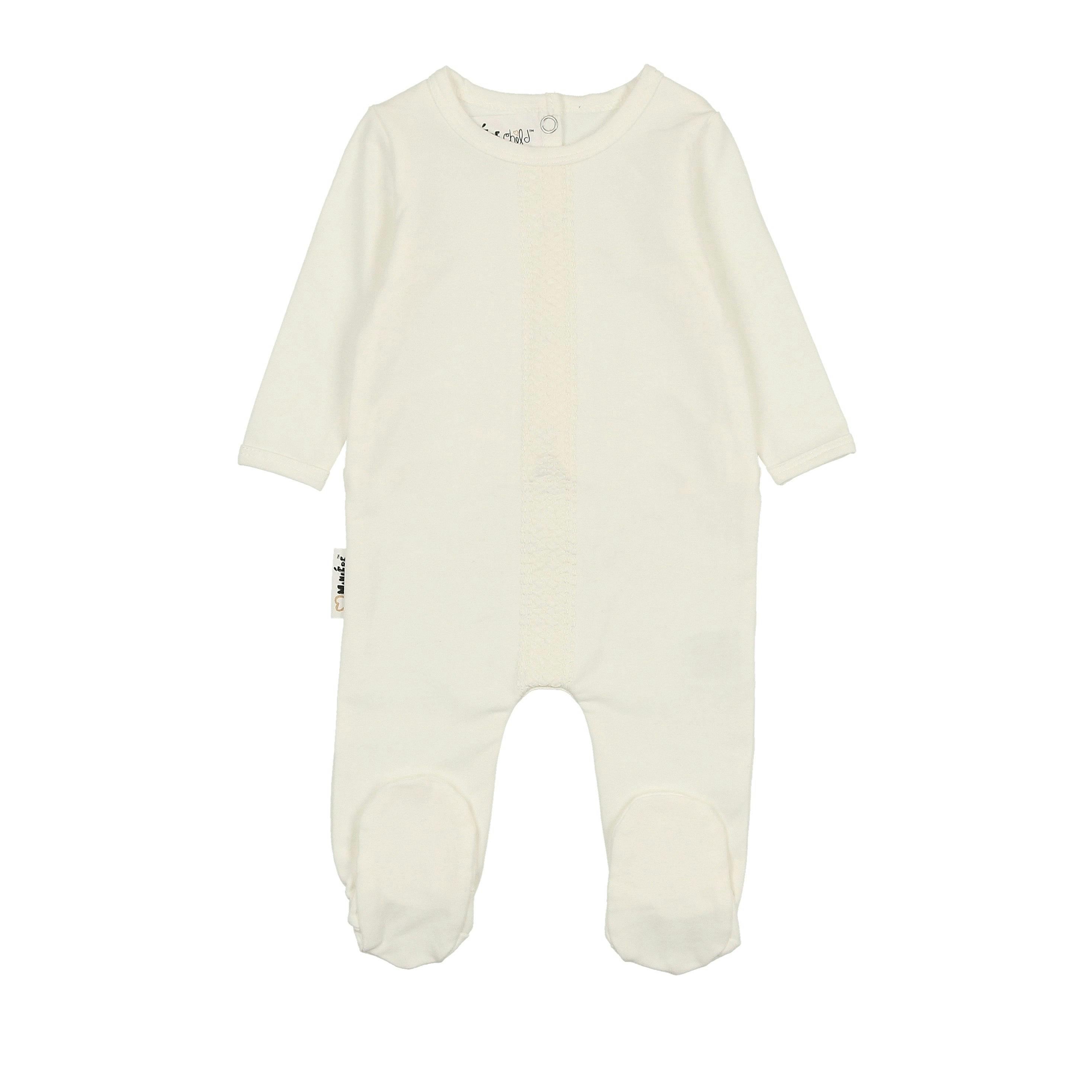 Elegant Embroidered Long Sleeve Footie
