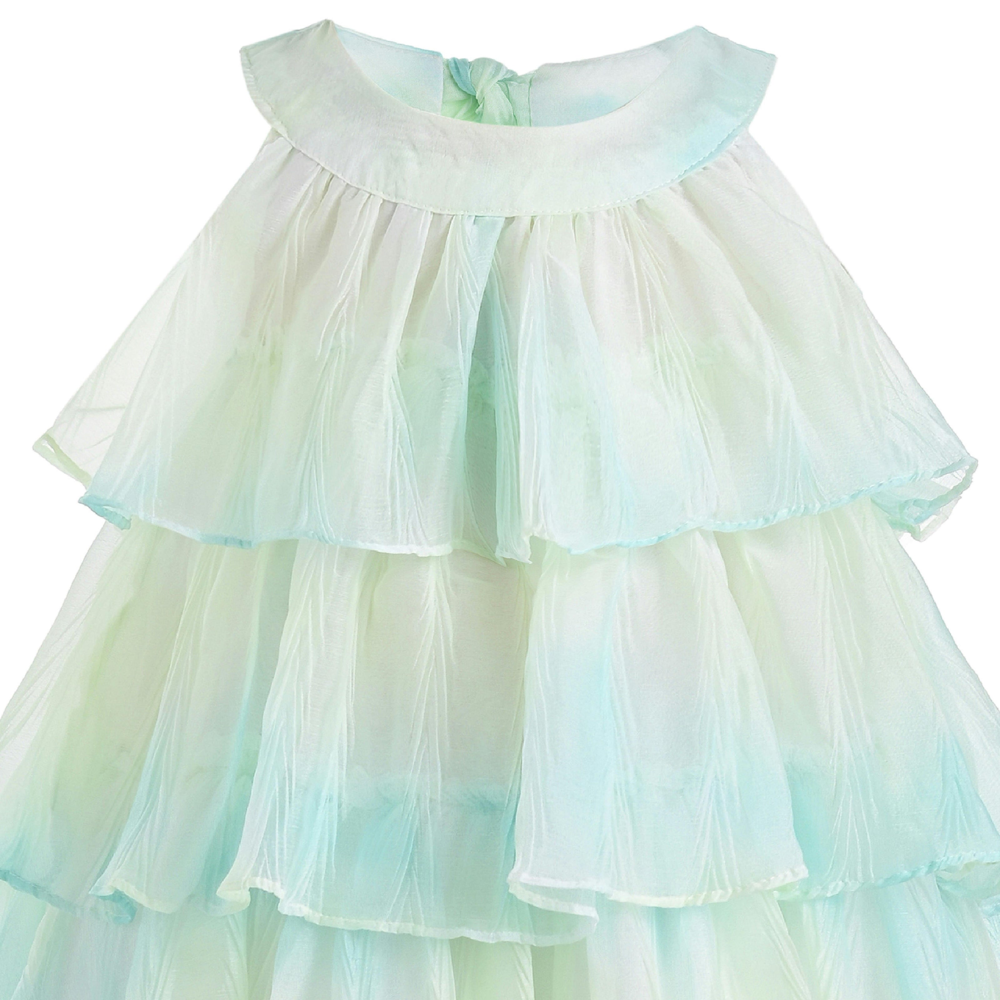 Yellow Elisia Tiered Tulle Dress