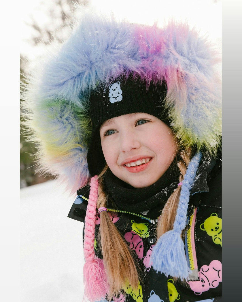 Two Piece Play Snowsuit Black Gummy Bear Print