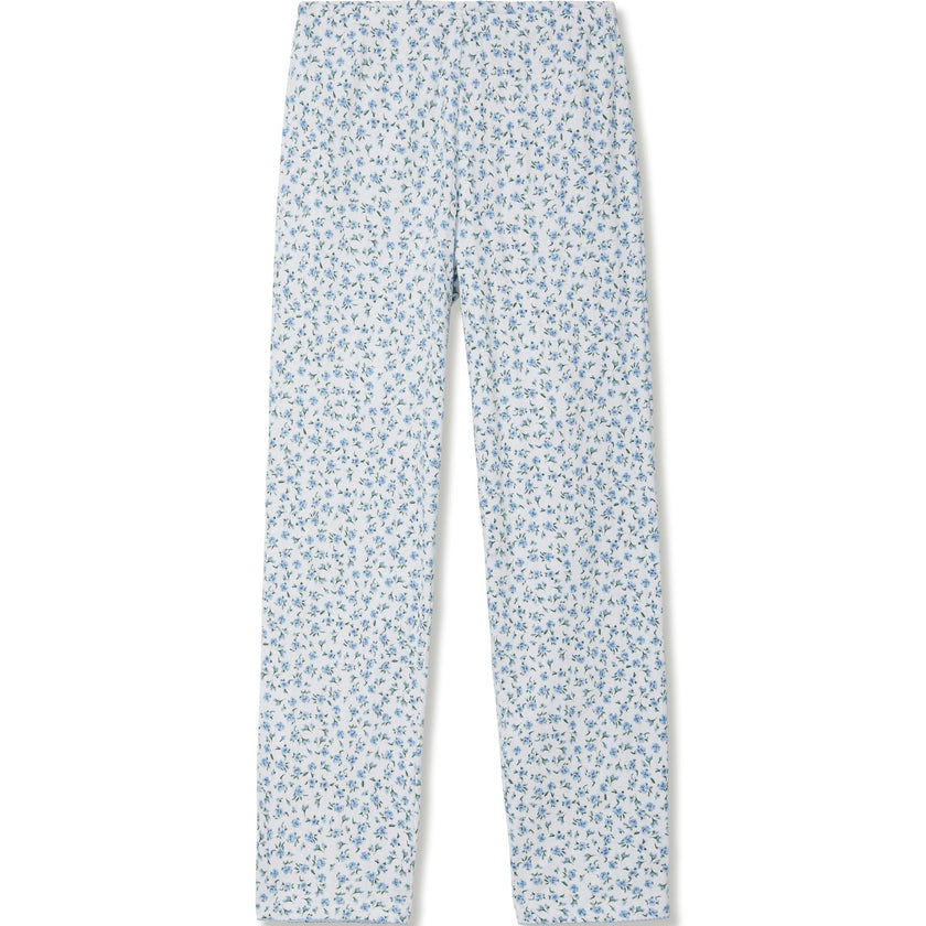 Women's Pointelle Pant in Blue Floral