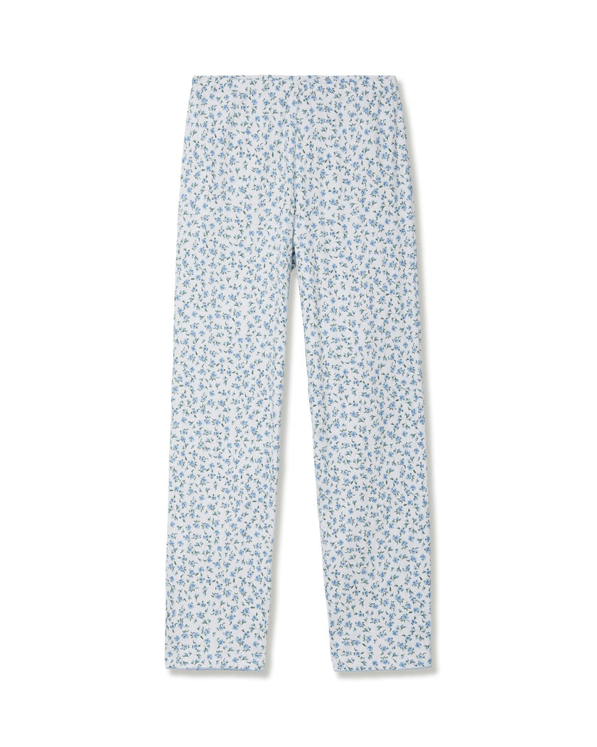 Women's Pointelle Pant in Blue Floral