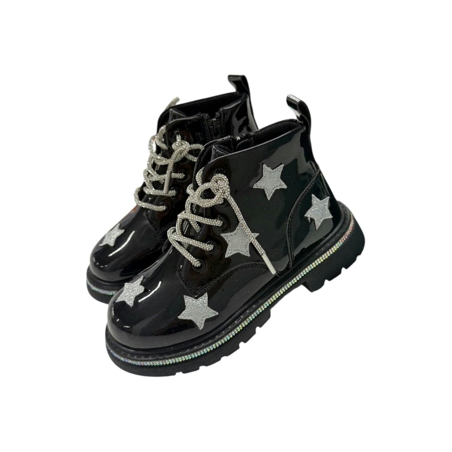 Black Rainbow Shimmer Stars Boots
