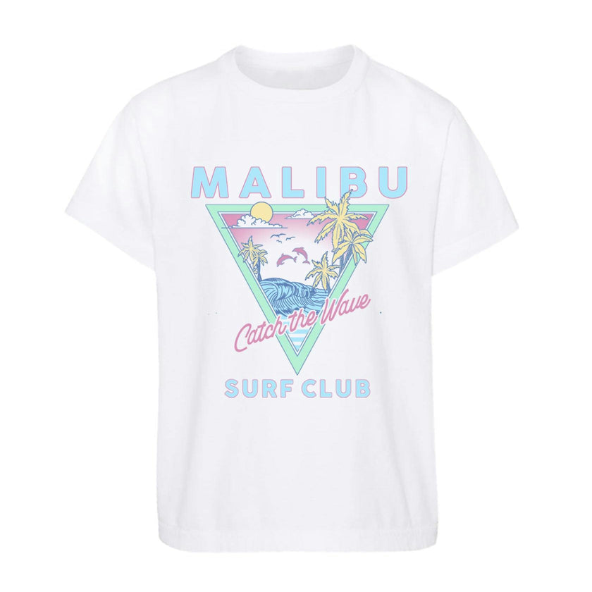 Kids White Malibu T-shirt-Unisex