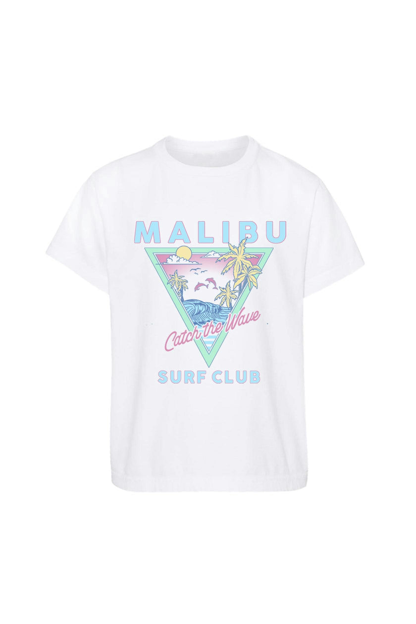 Kids White Malibu T-shirt-Unisex