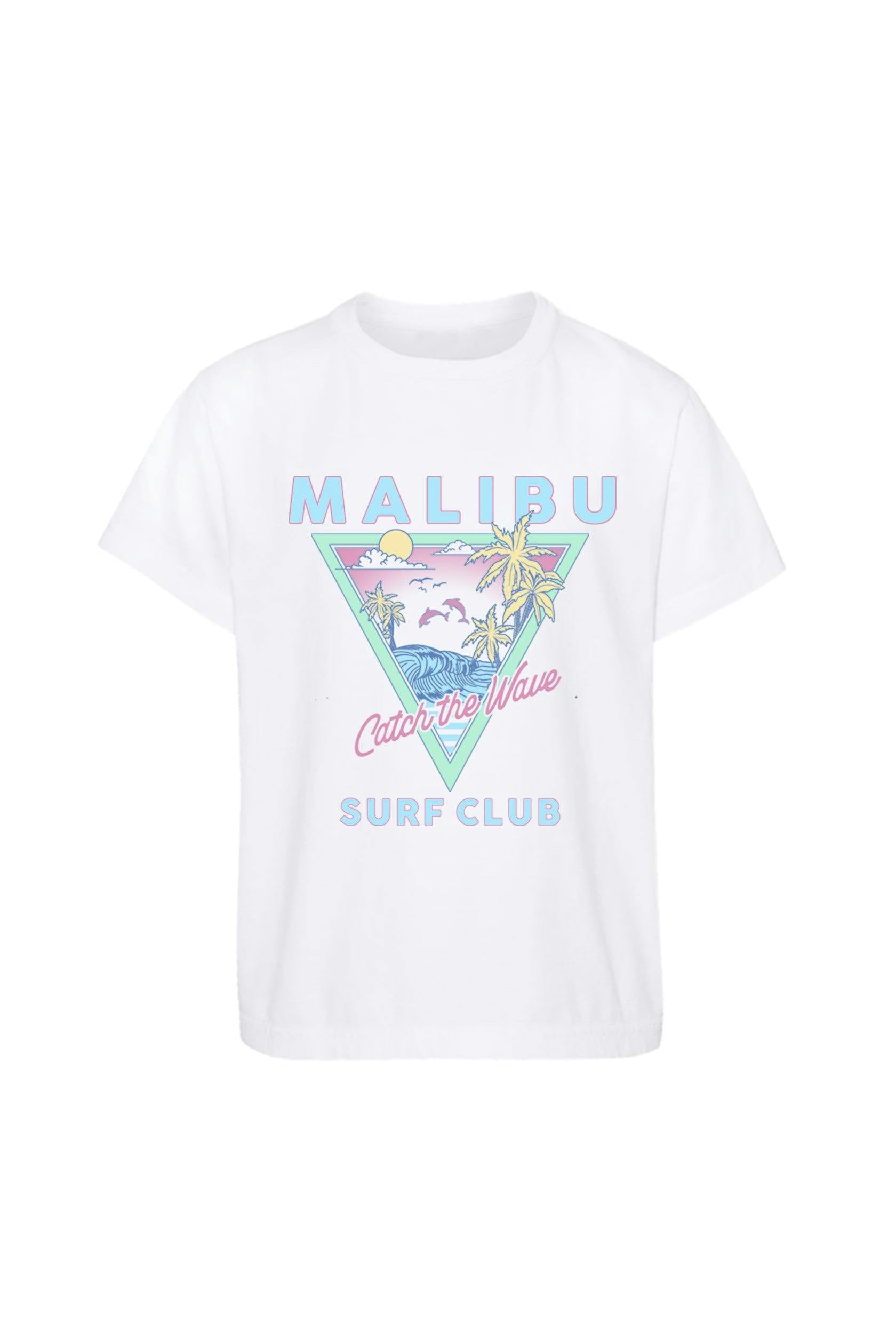 Kids White Malibu T-shirt-Unisex