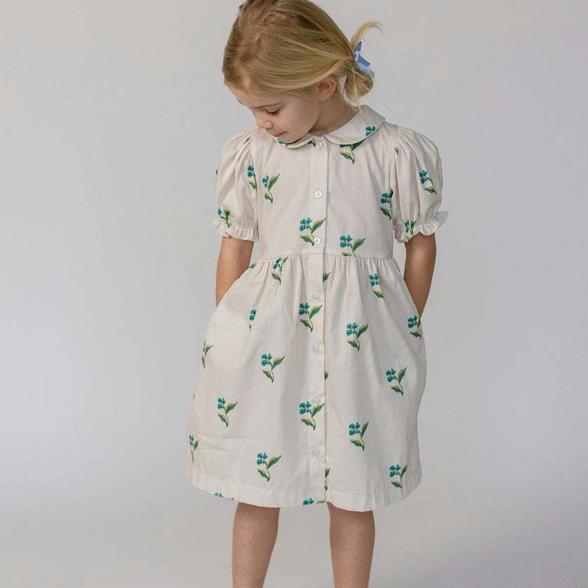 Charlotte Dress in Flame Stitch Floral