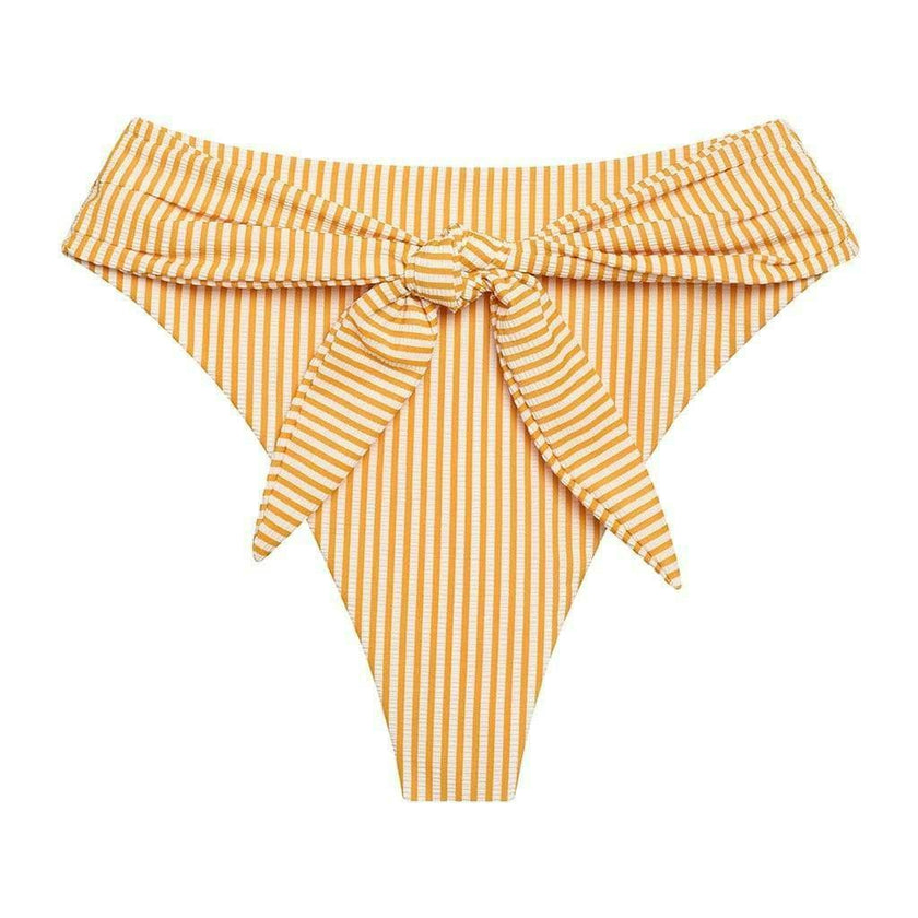 Women's Canary Stripe Paula Tie-Up Bikini Bottom