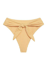 Women's Canary Stripe Paula Tie-Up Bikini Bottom